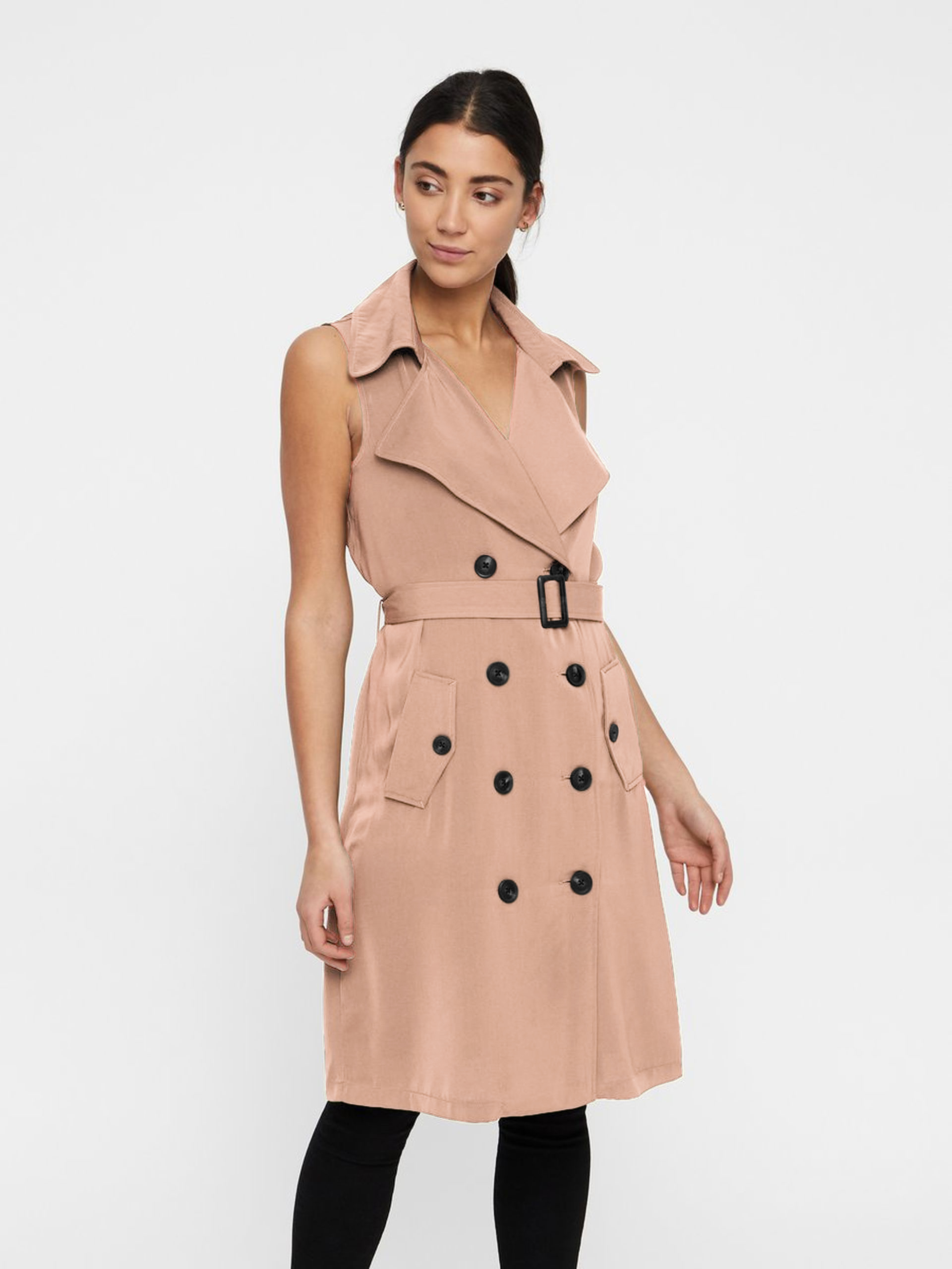 FINAL SALE- SLEEVELESS TRENCH COAT